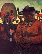 Paula Modersohn-Becker Old Poorhouse Woman with a Glass Bottle oil painting artist